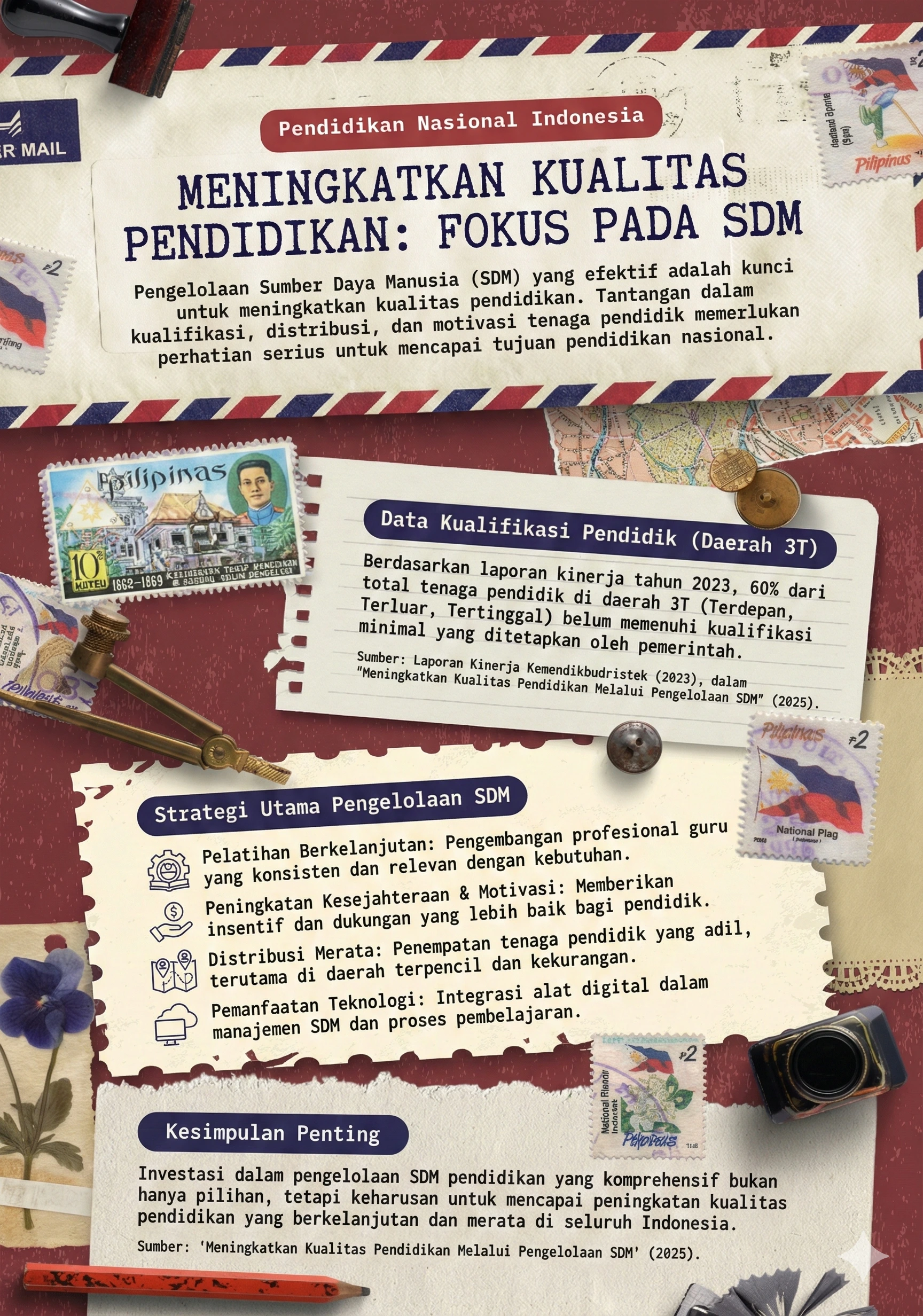 infografis mengenai pendidikan di Indonesia saat ini